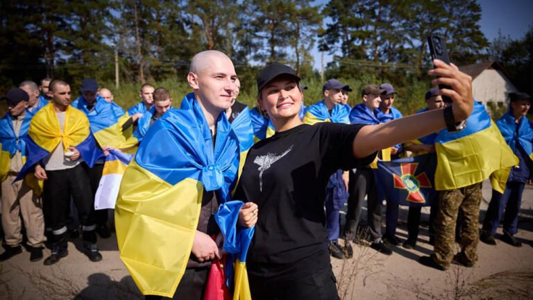 President Zelensky said the Ukrainians released included personnel from the armed forces, national guard, border guards, and police